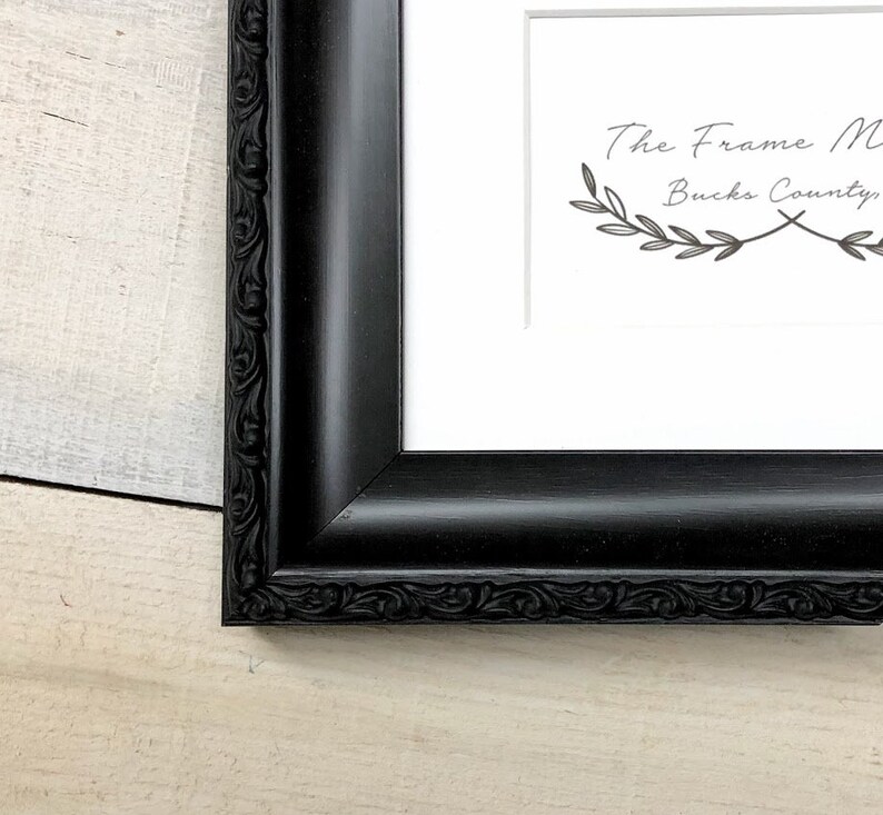 Hanover Charcoal Wood Picture Frame With Mat 5x7 6x8 8x10 Image 0
