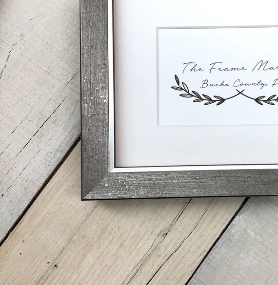 Ovation Dark Silver Wood Picture Frame With Mat 5x7 6x8 Wood Picture Frame With Mat 5x7 6x8