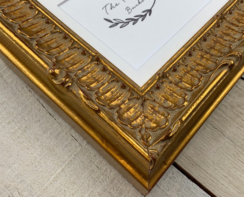 Empire Antique Gold Picture Frame with White Mat 8x10 9x12 Etsy