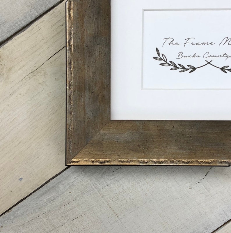 Champagne 1 3 4 Picture Frame With White Mat Etsy