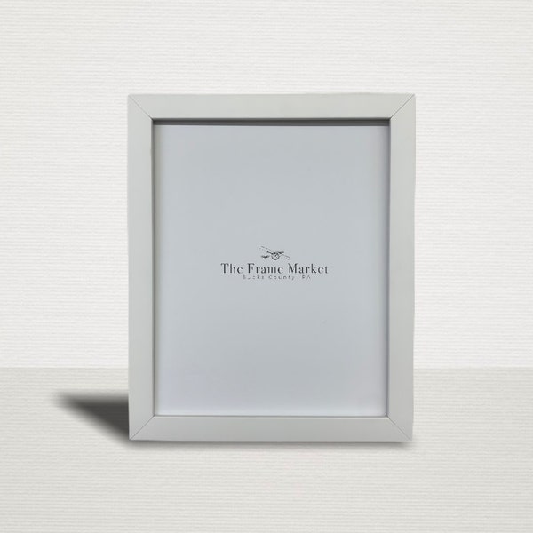 Classic Collection White Wood Picture Frame with White Mat - Gallery - 8x10, 9x12, 11x14, 14x16, 16x20 - Standard & Custom Sizes Available.