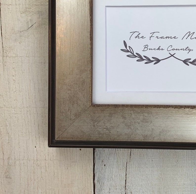 9x12 16x20 Standard and custom sizes available. Liam Industrial Wood Picture Frame with White Mat 8x10 14x16 11x14