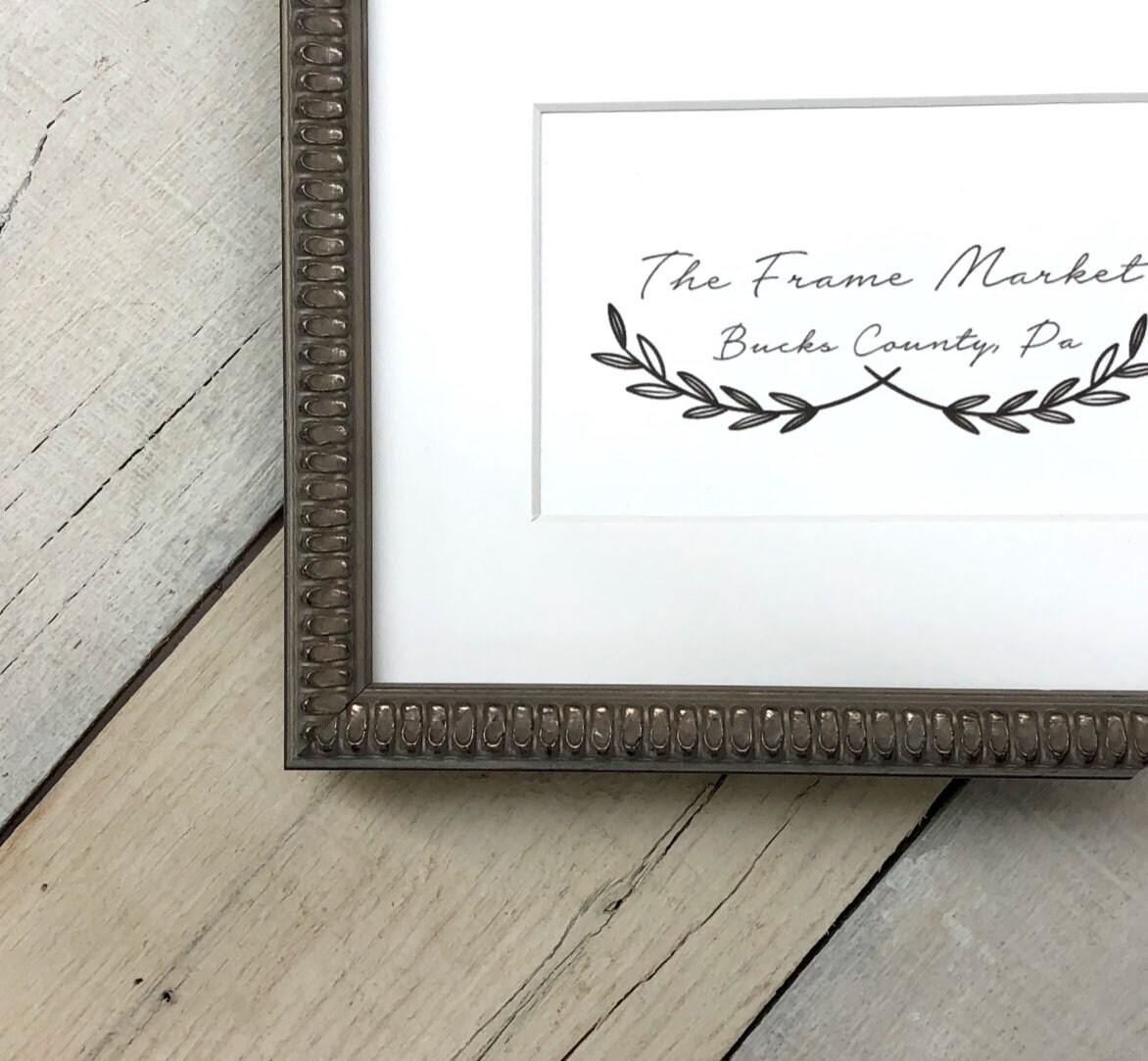 Sheela Pewter Small Wood Picture Frame with White Mat 8x10 Etsy