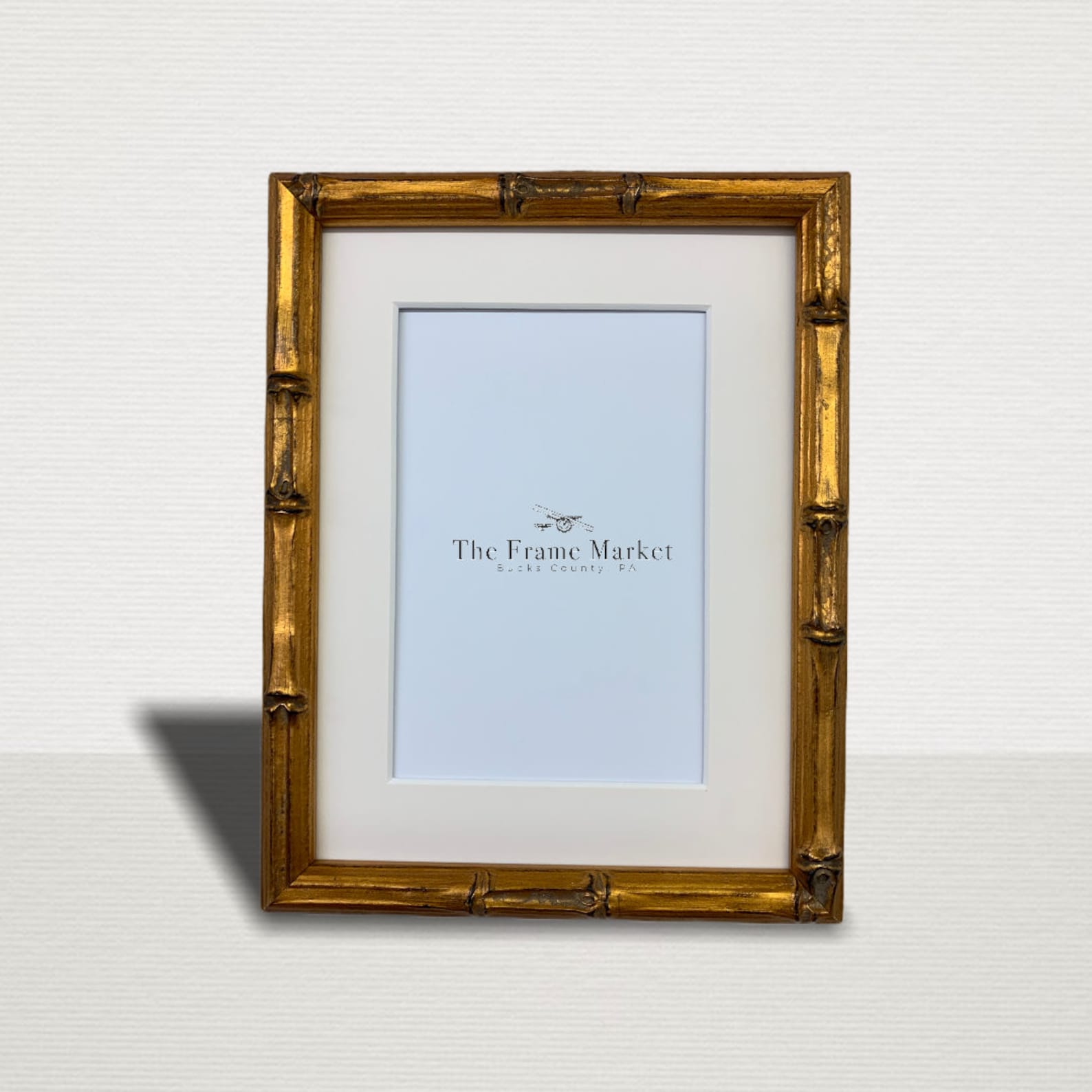 Bamboo Antique Gold Picture Frame with White Mat 8x10 9x12 Etsy