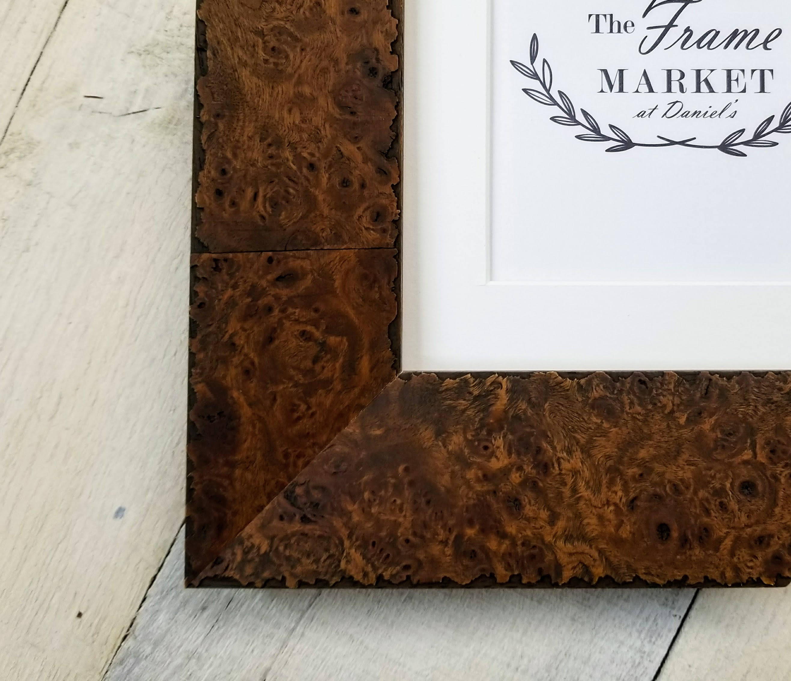Logan Burl Wood Large Picture Frame with White Mat 8x10 9x12 Etsy