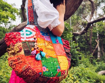 Women Shoulder Bag, Large Tote, Boho Bag, Embroidered Bag, hobo bag, beach bag, colorful tote