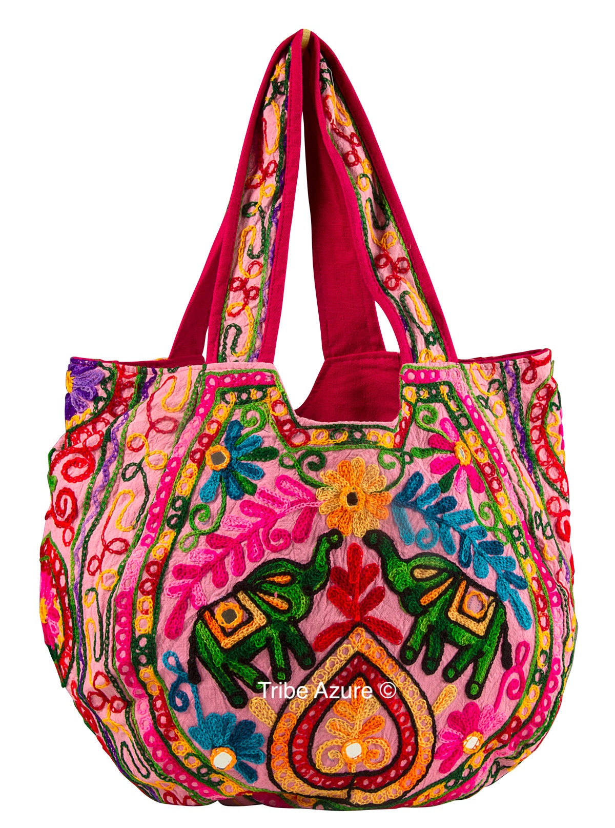 Pink Tote Women Shoulder Bag Boho Purse Hippie Purse Etsy