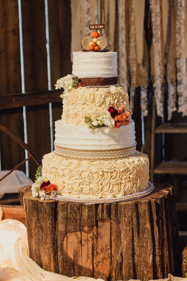 Rustic Pumpkin Hay Bales Cake Topper Fall Wedding Cake | Etsy