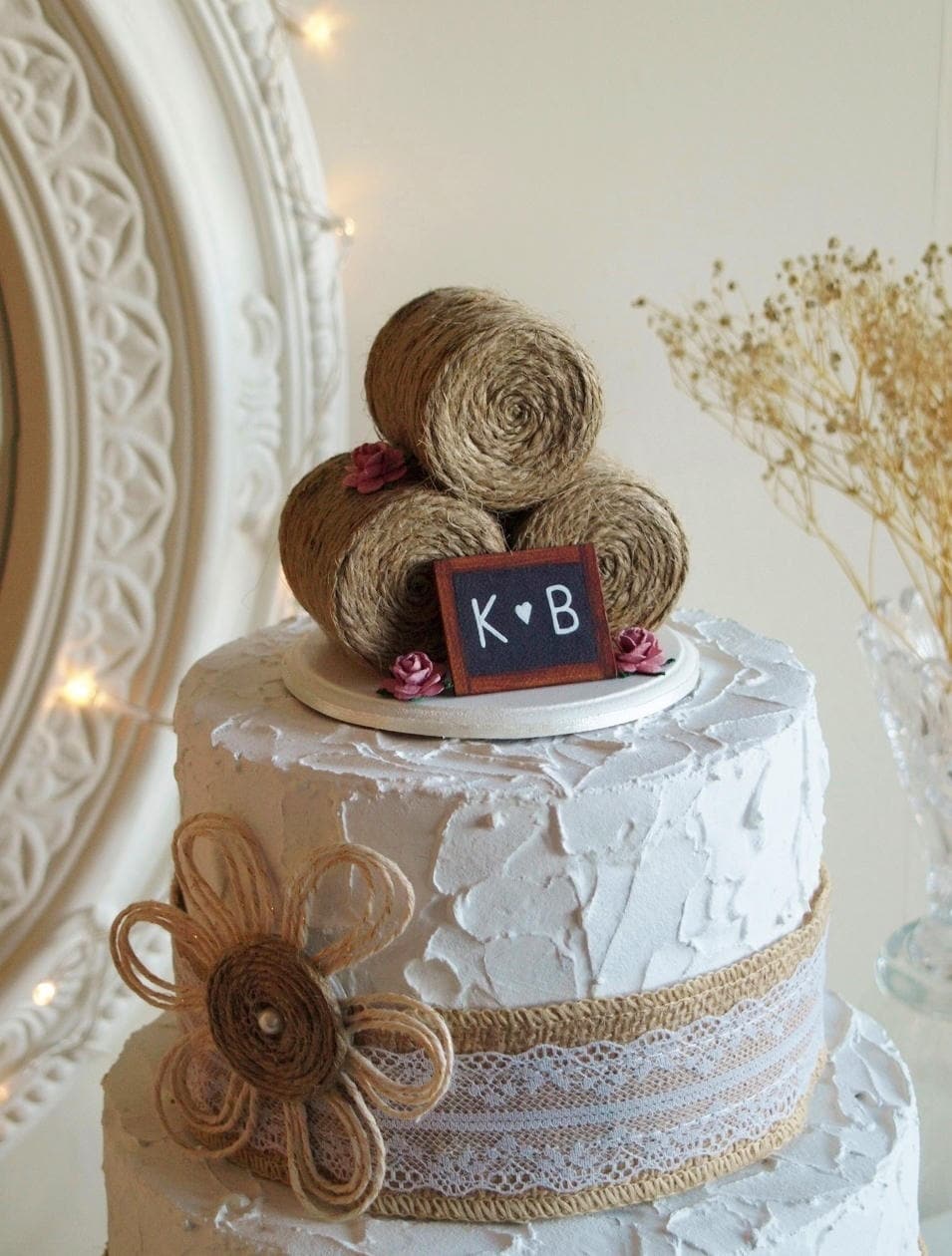 Country Style Wedding Cake Topper