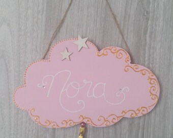 Cloud door plaque