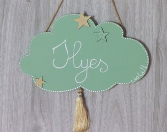 Cloud door plaque