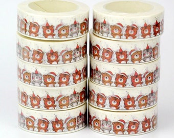 Kawaii Happy Tigers washi tape scrapbooking bujo journalling crafting