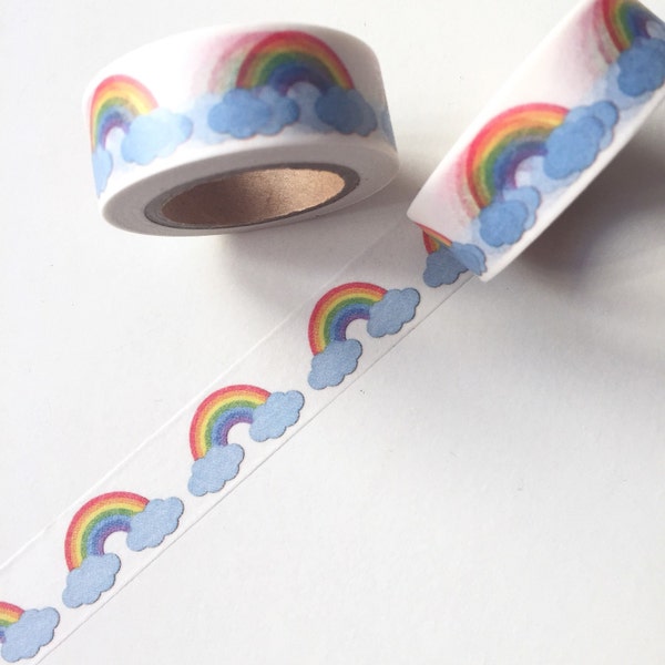 Kawaii Rainbow Clouds Washi Tape