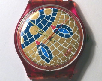 Swatch vintage Ravenna GR107 / Montre Swatch 1990 / Swatch transparente unisexe