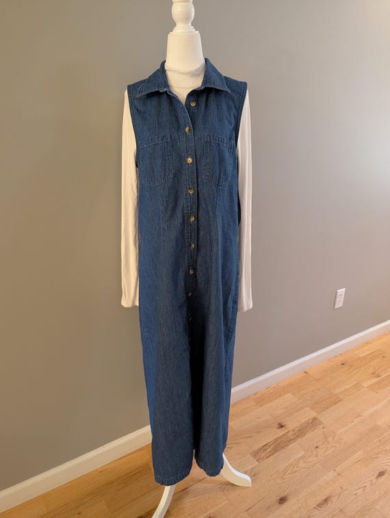 vintage denim maxi dress Vintage moments denim maxi Dress | Dress main image 0