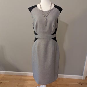Vintage Kasper Houndstooth Sheath Dress – Size 10