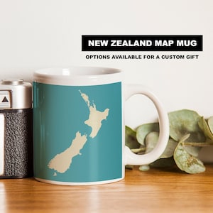 Neuseeland Tasse - Karte - Made to Order Geschenk - Weltkarte - Kleine Geschenke - Teetasse - Becher - Tasse - Kaffeetasse - Teetasse - Geschenk