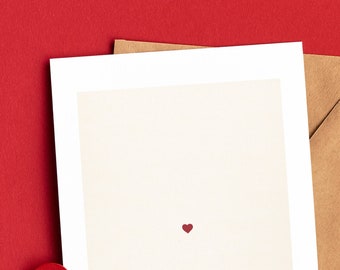 Minimalist Anniversary Card - Custom Text Options - Valentines Day Card - Card for Girlfriend - Card for Wife - Card for Partner