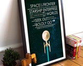 Star Trek - Captains Oath - Mission Oath - Quote Typography Art Poster Print - (Available in Many Sizes)
