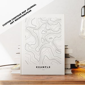 Aangepast wandelnotitieboekje - A5 of A4 - notitieboekje met aangepaste kaart - dagboek met harde kaft - notitieboek met ringband - gelinieerd - grafisch - gewoon papier - klein cadeau