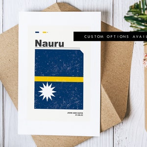 Tarjeta de felicitación de Nauru - Tarjeta de felicitación personalizada - Tarjeta en blanco - Sobre reciclado incluido - Tarjeta de felicitación - Cumpleaños - Aniversario - Viaje