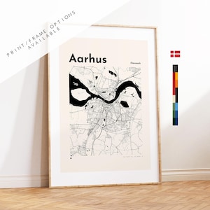 Aarhus Stadtplan zum Ausdrucken - Dänemark