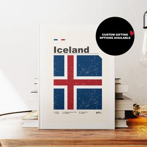 Carnet de notes Islande - drapeau - A5 ou A4 - carnet de cartes - carnet de notes à couverture rigide - carnet de notes à anneaux - ligné - graphique - papier ordinaire - petit cadeau - cadeau