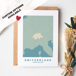 Suisse Carte de vœux - Options personnalisées disponibles - Enveloppe recyclée incluse
