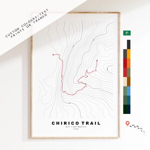 Chirico-routekaart afdrukken - route- en contourkaart - topografie - contour - Washington - kaart - wandelkaart - routekaart - wandelkaarten VS