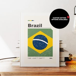 Carnet Brésil - Drapeau - A5 ou A4 - Carnet de cartes - Carnet à couverture rigide - Carnet à reliure à anneaux - Ligné - Graphique - Papier ordinaire - Petit cadeau - Cadeau