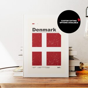 Carnet Danemark - Drapeau - A5 ou A4 - Carnet de cartes - Carnet à couverture rigide - Carnet à reliure à anneaux - Ligné - Graphique - Papier ordinaire - Petit cadeau - Cadeau