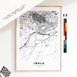 Imola - Mappa del Gran Premio - Stampa della pista - Mappa artistica - Arte della parete - Formula Uno - Motosport