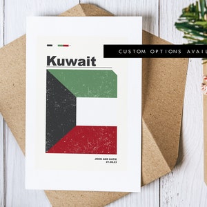 Tarjeta de felicitación de Kuwait - Tarjeta de felicitación personalizada - Tarjeta en blanco - Sobre reciclado incluido - Tarjeta de felicitación - Cumpleaños - Aniversario - Viaje
