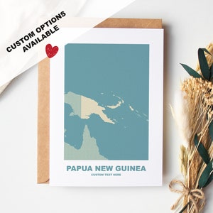 Wenskaart Papoea-Nieuw-Guinea - aangepaste opties beschikbaar - kraftenvelop inbegrepen - jubileum - verjaardag - verrassingsreis - aangepaste kaart