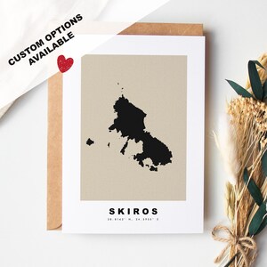 Skiros Individuelle Grußkarte - Kraft Umschlag inklusive - Benutzerdefinierter Text - Grußkarte - Benutzerdefinierte Karte - Scyros - ......