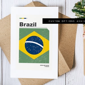 Wenskaart Brazilië - aangepaste wenskaart - Brazilië - blanco kaart - inclusief gerecyclede envelop - wenskaart Brazilië - verjaardag