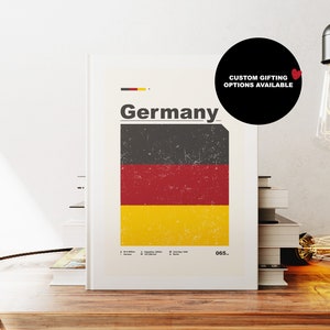 Deutschland Notizbuch - Flagge - A5 oder A4 - Notizbuch mit Landkarte - Hardcover Journal - Ringgebundenes Notizbuch - Liniert - Graphisch - Normalpapier - Kleines Geschenk - Geschenk
