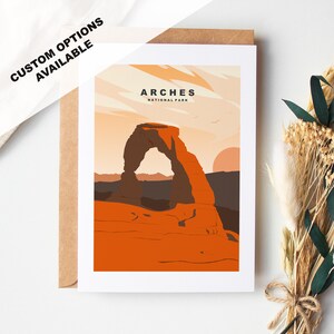 Tarjeta de felicitación de Arches - Parque Nacional Arches - Tarjetas de felicitación de parques nacionales de EE. UU. - Sobre incluido - Tarjeta reciclada blanca
