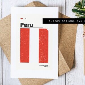 Cartão de felicitações do Peru - Cartão de felicitações personalizado - Cartão em branco - Envelope reciclado incluído - Cartão de felicitações - Aniversário - Aniversário - Viagem