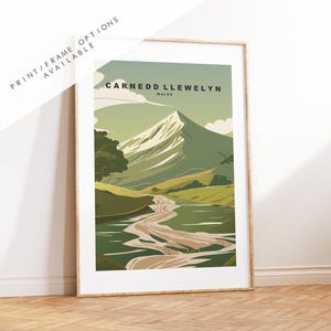 Carnedd Llewelyn - Gales - Cartel de viaje - Impresión de viaje - Impresión - Cartel - Arte de pared