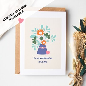 Tarjeta irlandesa para el Día de la Madre - La na maithreacha sona duit - Tarjeta para el Día de la Madre - Tarjeta A6 y sobre - Opcional: enviar al destinatario con mensaje