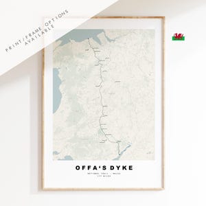 Offa's Dyke Path Map Print - Nationale Wanderkarte - Topographische Karte - Offa's Dyke - Wales - Wales National Spuren - Llwybr Clawdd Offa