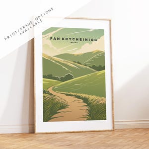 Pen-Y-Fan - Gales - Cartel de viaje - Impresión de viaje - Impresión - Cartel - Arte de pared