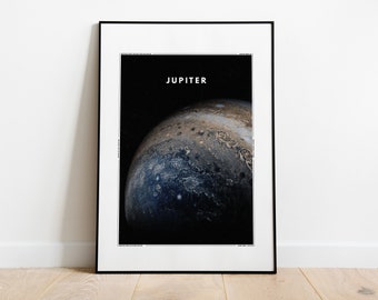 Jupiter Print - Solar System Print - Minimalist Wall Art - NASA Photography - Wall Art - Minimalist - Science - Home Decor - Print - Poster