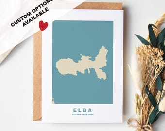 Tarjeta de felicitación de Elba - Opciones personalizadas disponibles - Sobre reciclado incluido