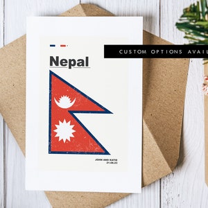 Nepal Grußkarte - Individuelle Grußkarte - Blanko Karte - Recycling Umschlag inklusive - Grußkarte - Geburtstag - Jubiläum - Reise