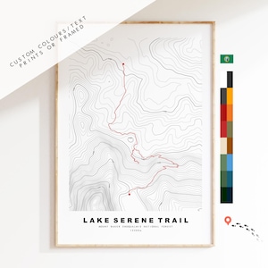 Skyline Trail (Washington USA)  - Wanderkarte – Höhenlinienkarte – Routenkarte – Wanderkarte