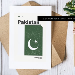 Pakistan Carte de voeux - Carte de voeux personnalisée - Carte vierge - Enveloppe recyclée incluse - Carte de voeux - Anniversaire - Anniversaire - Voyage