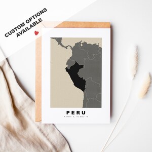 Aangepaste wenskaart Peru - kraftenvelop inbegrepen - aangepaste tekst - Peru wenskaart - jubileum - verrassingsreis - verjaardag