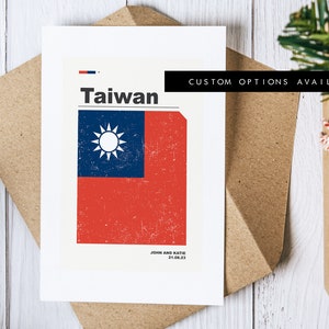 Tarjeta de felicitación de Taiwán - Tarjeta de felicitación personalizada - Tarjeta en blanco - Sobre reciclado incluido - Tarjeta de felicitación - Cumpleaños - Aniversario - Viaje